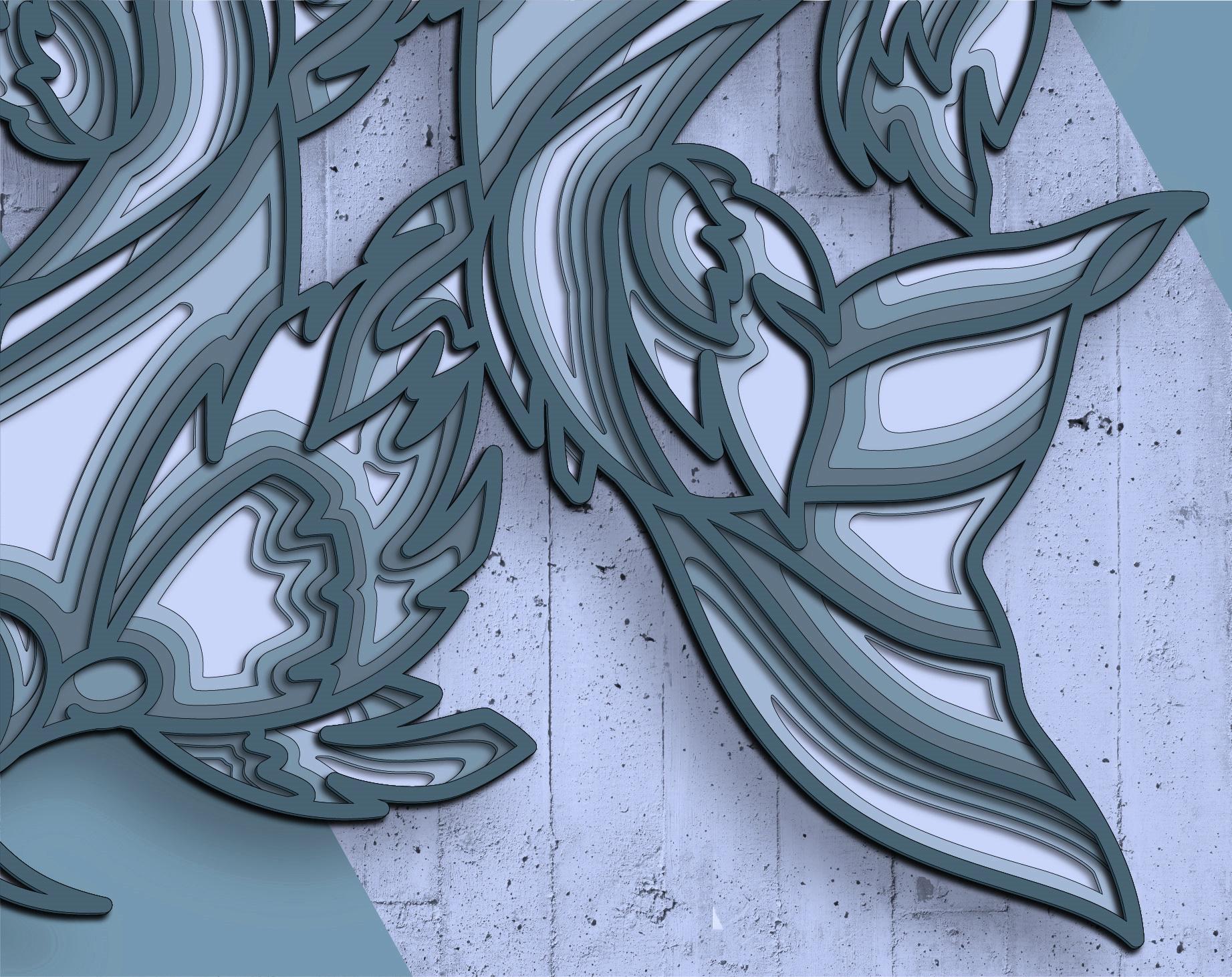 Fish Laser Cut, Sea Creatures SVG, Yin Yang Fish, Multilayer Template ...