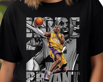 Basketball Player PNG Shirt Design: Bryant Comic T-Shirt Sublimation, DTF Transfer (Digital Download)