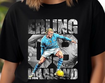 Soccer Player PNG Shirt Design: Erling Haaland Comic T-Shirt Sublimation, DTF Tranfer (Digital Download)