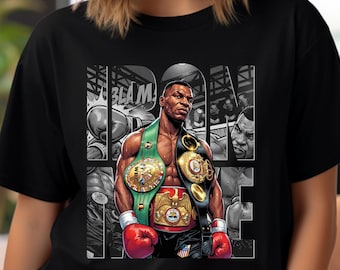 Boxing T-Shirt Design: Mike Tyson Comic Shirt Sublimation, DTF Transfer (PNG Digital Download)
