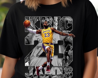 Basketball Player PNG Shirt Design: King James Comic T-Shirt Sublimation, DTF Transfer (Digital Download)