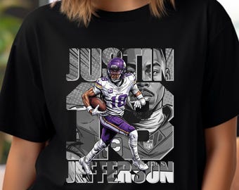 Football Player PNG T-Shirt Design: Jefferson Comic Image Shirt Sublimation DTF Transfer (Digital Download)