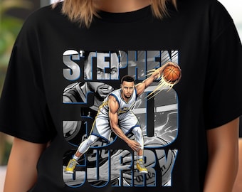 Basketball Player PNG Shirt Design: Stephen Curry Comic T-Shirt Sublimation, DTF Transfer (Digital Download)