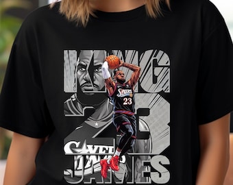 Basketball Player PNG Shirt Design: James Comic Image T-Shirt Sublimation DTF Transfer (Digital Download)