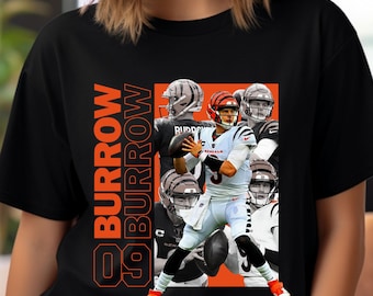 Diseño de camiseta de Joe Burrow: Sublimación PNG de ropa de fútbol (descarga digital, 28 x 33 cm)