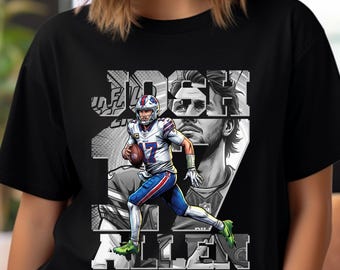 Football Player PNG T-Shirt Design: Allen Comic Graphic Shirt Sublimation DTF Transfer (Digital Download)