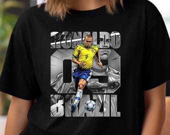 Football Player PNG T-Shirt Design: Ronaldo R9 Comic Graphic Tee Subliamtion (Instant Download)