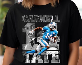 Football Player PNG T-Shirt Design: Tate Comic Image Shirt Sublimation DTF Transfer (Instant Download)