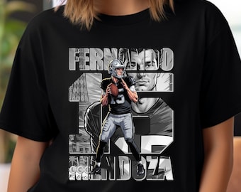 Football Player PNG T-Shirt Design: Mendoza Comic Image Shirt Sublimation DTF Transfer (Instant Download)
