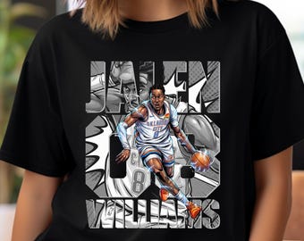 Basketball Player PNG T-Shirt Design: Williams Comic Graphic Shirt Subliamation, DTF Transfer (Digital Download)