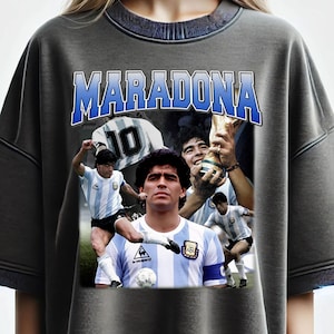 Vintage Maradona T-Shirt Design: Soccer Graphic Tee (PNG Digital Download)