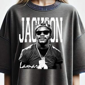 Retro 90s Lamar Jackson Graphic Tees Design Png Digital Download, Football DTF Transfer Print, Football Bootleg Shirt Sublimation Download.