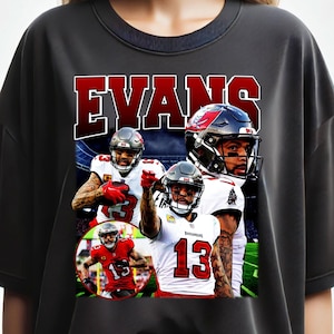 Retro Mike Evans Football Tees Design PNG (Digital Download)