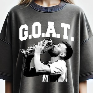 Monochrome GOAT Messi T Shirt Design PNG Instant Download, Soccer Graphic Tees, Soccer DTF Transfer Print, Soccer Bootleg shirt design.