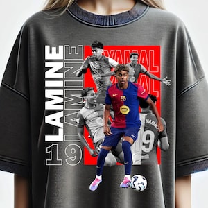 Diseño de camiseta Lamine Yamal PNG Descarga digital, Camiseta gráfica de fútbol PNG, Impresión de sublimación DTF de fútbol, Diseño de camiseta de ropa urbana de fútbol.
