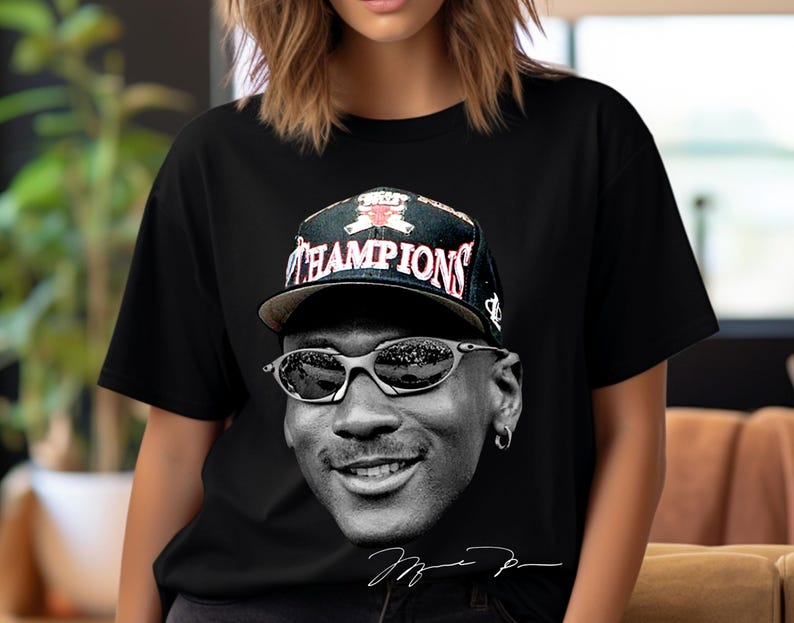 Monochrome Jordan Big Head Png Digital Download, Basketball Legend DTF Transfer Print, Basketball Bootleg Shirt, Motivational Sports Art.