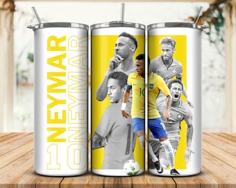 Opakowanie na kubek piłkarski Neymar: 20-uncjowy wzór sublimacyjny (pobranie cyfrowe)