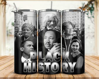 Black History 20oz Tumbler Wrap: Sublimation Design (PNG Digital Download)