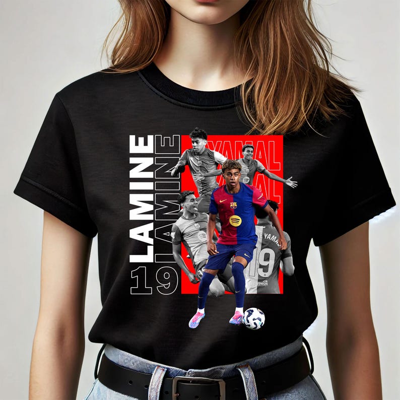 Lamine Yamal Tshirt Design Png Digital Download, Soccer Graphic Tee Png, Football DTF Sublimation Print, Football Streetwear Tshirt Design.