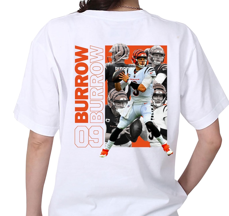 Streetwear Joe Burrow PNG for Tshirt Sublimation. Football Shirt Design, Football Graphic Tees, Football DTF Transfer, PNG Digital Download.