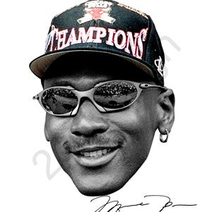 Monochrome Jordan Big Head Png Digital Download, Basketball Legend DTF Transfer Print, Basketball Bootleg Shirt, Motivational Sports Art.