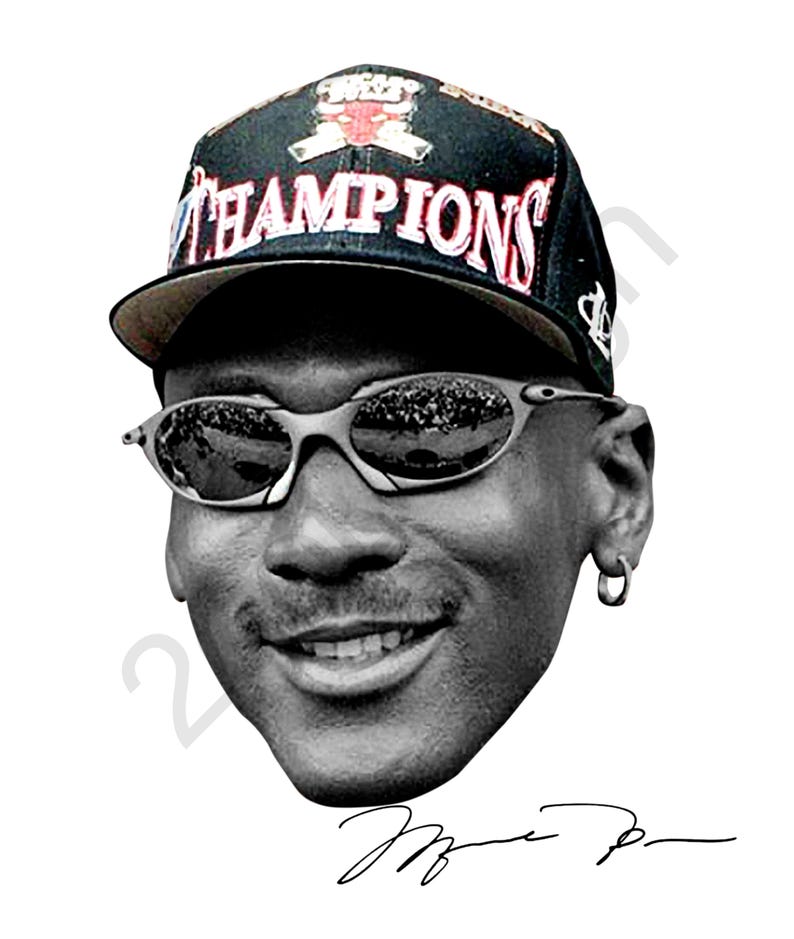 Monochrome Jordan Big Head Png Digital Download, Basketball Legend DTF Transfer Print, Basketball Bootleg Shirt, Motivational Sports Art.