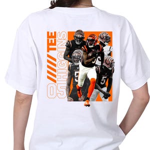 Tee Higgins Football Graphic Tee Design: PNG Digital Download