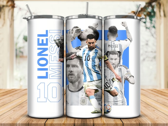 Messi Soccer Tumbler Wrap Design: 20 oz Sublimation (PNG Digital Download)