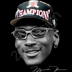 Monochrome Jordan Big Head Png Digital Download, Basketball Legend DTF Transfer Print, Basketball Bootleg Shirt, Motivational Sports Art.