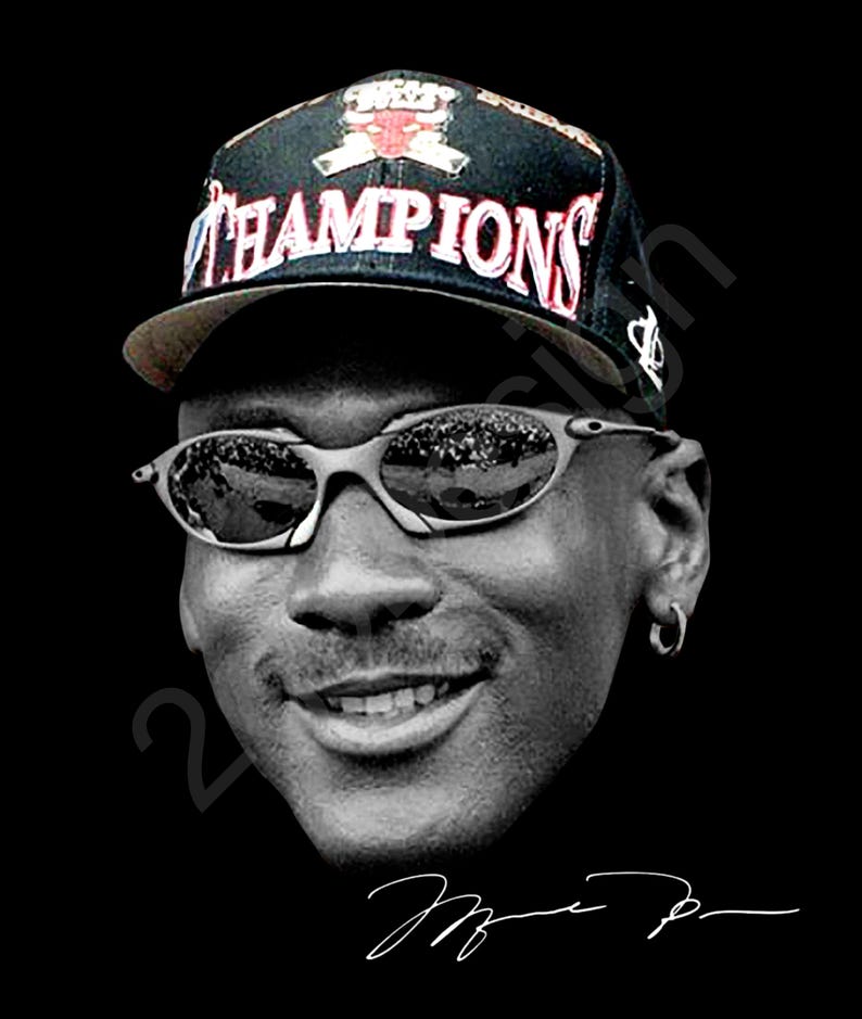 Monochrome Jordan Big Head Png Digital Download, Basketball Legend DTF Transfer Print, Basketball Bootleg Shirt, Motivational Sports Art.