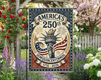 Bandera de jardín del 250 aniversario de Estados Unidos / Decoración patriótica para jardín con águila (1776-2026)