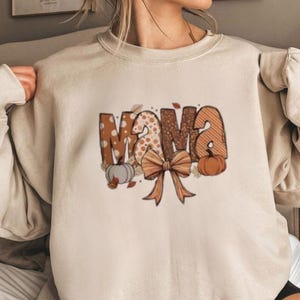 Comfort Colors Fall Mama Autumn Coquette Pumpkin Vibes Shirt, Retro Halloween Shirt For Mother, Fall Vibes Sweater, Pumpkin Mama
