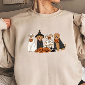 Ghost Retriever Halloween Shirt, Spooky Golden Retriever Dog Lover Gift