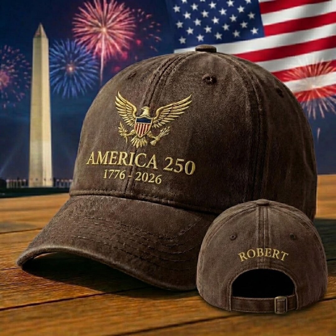 Custom Name America 250 Hat 1776–2026, USA 250th Anniversary ...