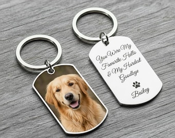 Custom Pet Memorial Keychain, Pet Loss Gift, Pet Sympathy Gift, Dog Picture Keychain, Lost Of Dog, Remembrance Gift Dog Passing Away