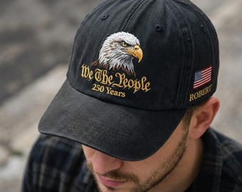 Gorra personalizada con el nombre de Estados Unidos 250 (1776-2026), gorra bordada del 250.º aniversario de EE. UU., gorra de béisbol patriótica, regalo del semiquincentenario
