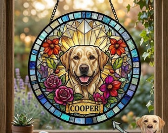 Personalisierter Haustier-Denkmal-Suncatcher, Regenbogenbrücke-Gedenkgeschenk, kundenspezifisches Hundeverlustgeschenk, Haustier-Erinnerung, Sympathiegeschenk für Hundeliebhaber