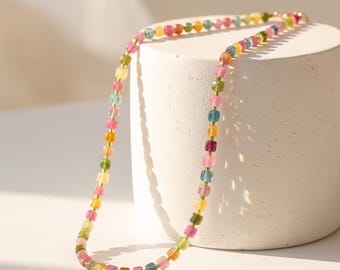 Tourmaline rainbow necklace