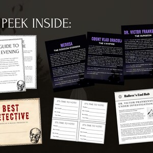 Murder Mystery Party Game: "The Haunting of Hallow's End" - 10-20 spelers afbeelding 3