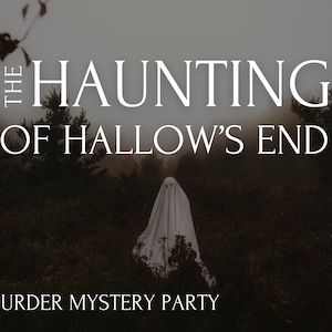 Murder Mystery Party Game: "The Haunting of Hallow's End" - 10-20 spelers afbeelding 1