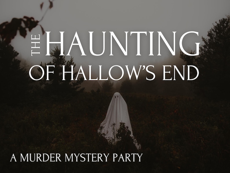 Murder Mystery Party Game: "The Haunting of Hallow's End" - 10-20 spelers afbeelding 1