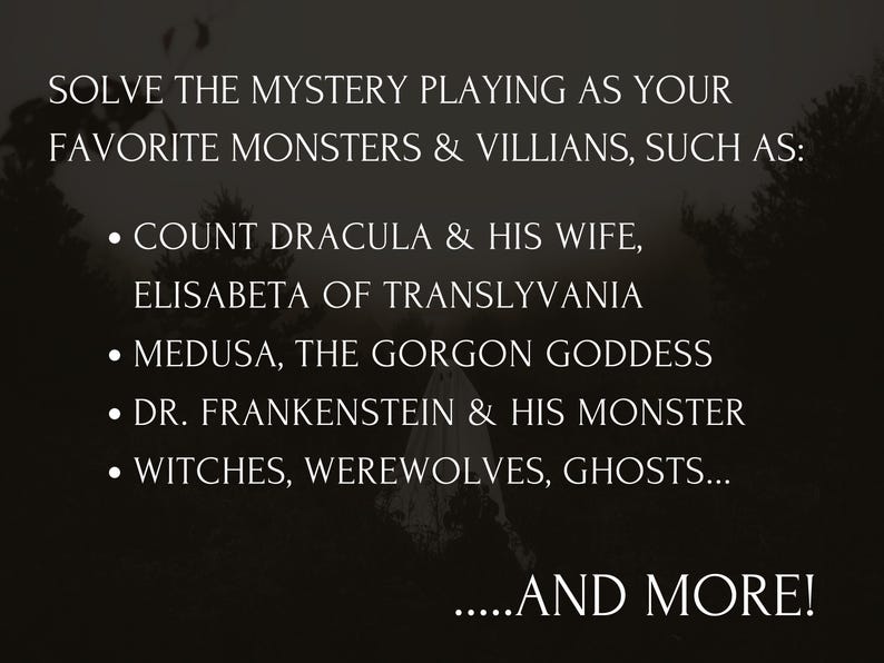 Murder Mystery Party Game: "The Haunting of Hallow's End" - 10-20 spelers afbeelding 4