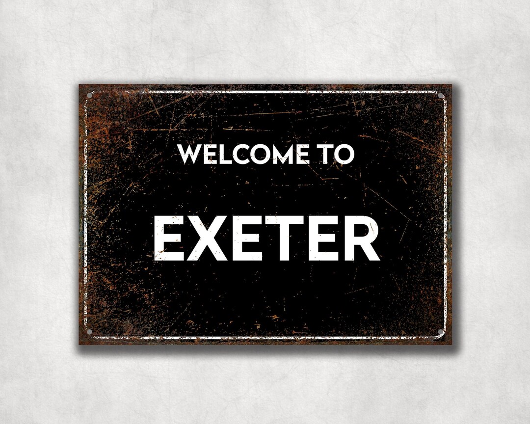 To Exeter Sign Exeter Welcome Sign: Retro Metal Wall Art for Home Bar - Etsy