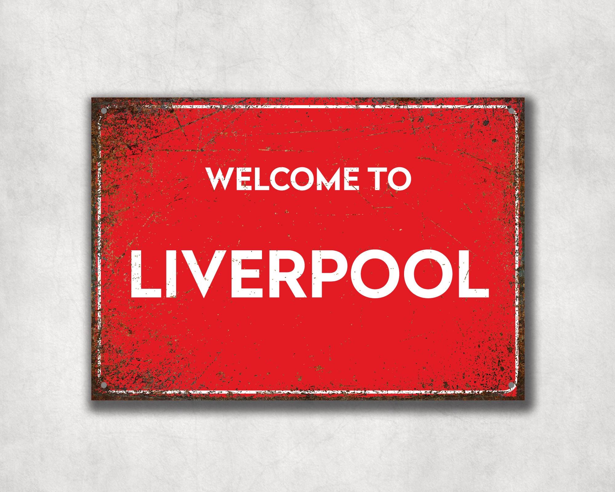 Home Works Red Liverpool Fan Lives Here - House Door Plaque Wall Sign Garden