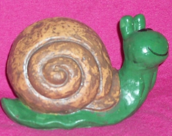 LATEX Only Whimsical Large Garden SNAIL Concrete MOLD