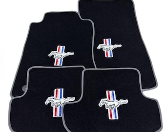 Luxury Car Carpet Velour Floor Mats For Ford Mustang 2005-2023