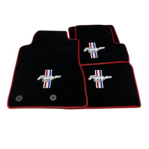 Tappetini Auto In Velour Motohobby Per Ford Mustang MK5 (2004-2014), Set Da 4 Pezzi, Su Misura, Con Rinforzo Saldato E Anti-scivolo - 4