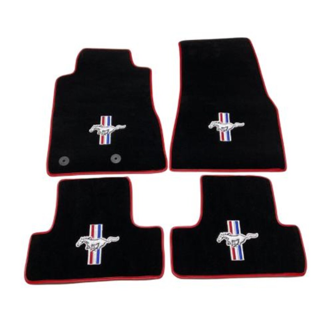 thumbnail image 2 of ANiKi Black Nylon Carpet Floor Mats – 4-Piece Set For 2005-2014 Ford Mustang, Direct Fit 2 of 2