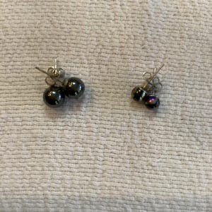 Hematite stud earrings