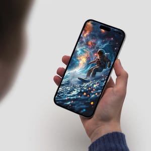 4K Mobile home screen space and astronaut wallpaper for Iphone and Android Phones